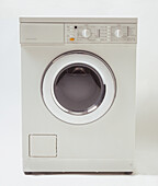 Washer-drier machine, front view