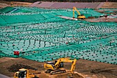 Landfill site for radioactive soil, Fukushima, Japan