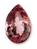 Cut pink topaz gemstone