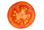 Sliced red tomato