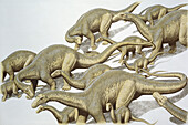 Group of Apatosaurus, illustration