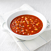 Tomato and chorizo soup