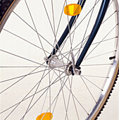 Bicycle front fork and spokes