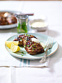 Lebanese grilled chicken with garlic sauce