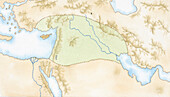 Israel and part of Jordan, map