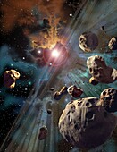 Asteroids, illustration