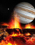 Landscape on Io, illustration