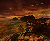 Titan's surface, illustration