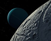 Uranus seen from ariel, illustration