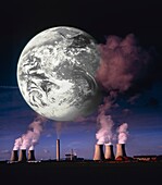 Composite image of atmospheric pollution