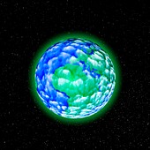 Green planet, conceptual illustration