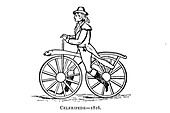 Celeripede bicycle, 19th century illustration