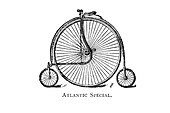 Atlantic special high wheel bicycle, illustration