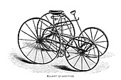 Elliott quadricycle, 19th century illustration