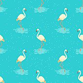 Flamingo pattern, illustration