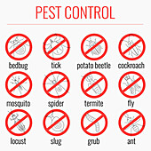 Pest control, conceptual illustration