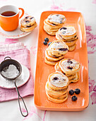 Blueberry white Chocolate Pikelets