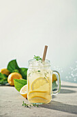 Lemonade with ingredients