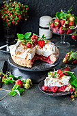 Strawberry meringue pie