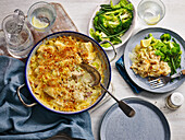 Chicken casserole with bacon and leek