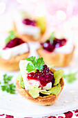 Brie and cranberry tartlets