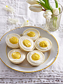 Sweet egg-shaped Easter biscuits
