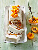 Sweet terrine with apricots and yoghurt