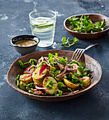 Potato salad with lamb‘s lettuce and bacon