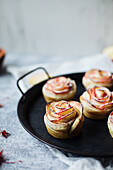 Apple rose muffins
