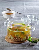 Chicken Bouillon with liver and bread-roll dumplings