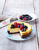 Delicious cheesecake with forrest berries