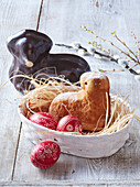Easter lamb from yeast dough