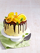 Orange dripping cake