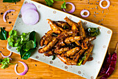 Indian fried anchovis