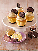 Cup cakes with Oreo cookies