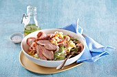 Pasta salad with duck breast
