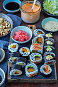 Home made vegan sushi