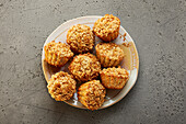 Banana and oat muffins