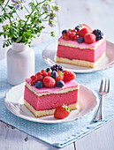 Punch slice with berries