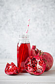 Freshly squeezed red pomegranate juice