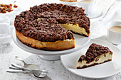 Cheesecake with chocolate crumble