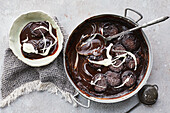 Gebackene Double Chocolate Dumplings mit Baileys