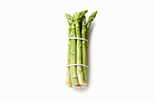 Fresh green asparagus isolated on white background
