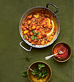 Butter bean curry with carom seeds, jaggery and tamarind paste