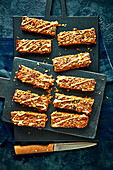 Peanut butter and date flapjacks
