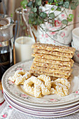 Potato pretzels with granulated sugar