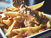 Fries with baconnaise (bacon mayonnaise)