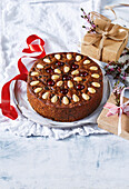 Christmas Cake mit Mandeln und Trockenfrüchten (Großbritannien)