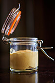Mustard in a preserving jar