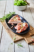Sous-vide chicken with rosemary